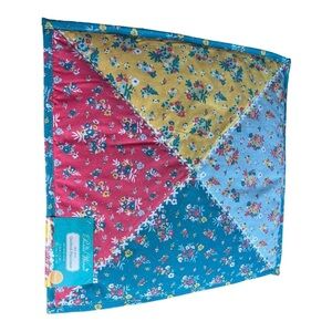 Quilted Patchwork Placemats Pioneer Woman MultiColor Ditsy Rose Reversible Set 4